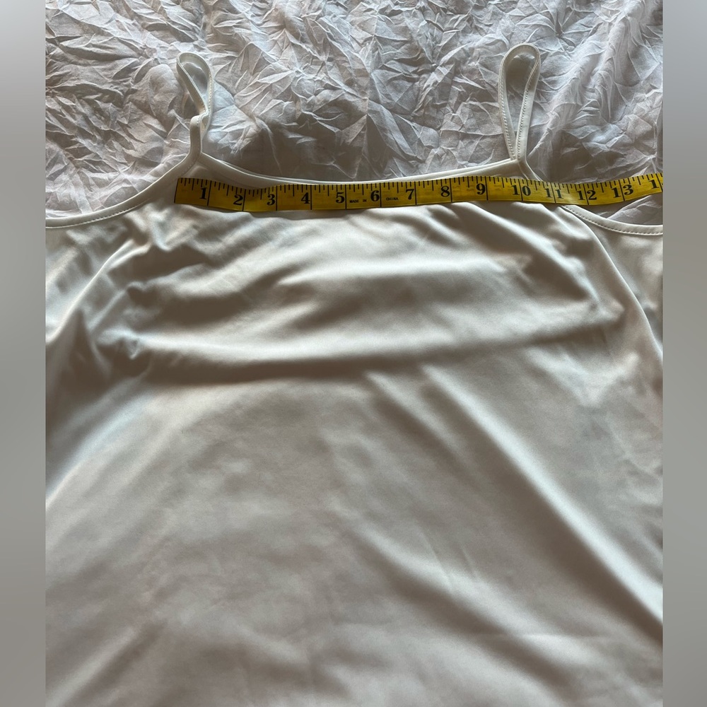 Adrianna Papell Egg Shell/Off White Spaghetti Strap Camisole Tank - Picture 4 of 9